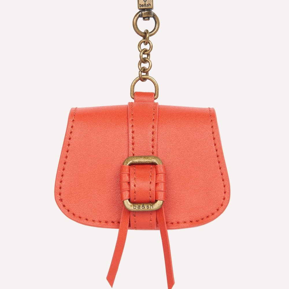 BA&SH Keychain Leather mini Tote bag charm